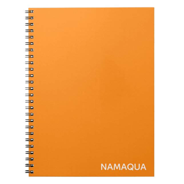 Carnet Namaqua orange nom de la couleur (Devant)