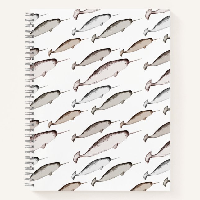 Carnet Narwhal Swim - Narwhal Motif Whale Lover Cadeau (Devant)