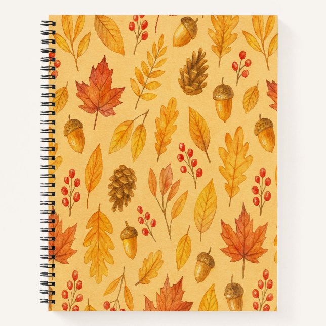 Carnet Nature motif d'automne (Devant)
