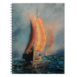Carnet Navigation de bateau de Viking sur la mer/océan e