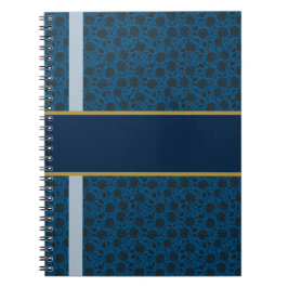 Carnet Navy Rose Damask