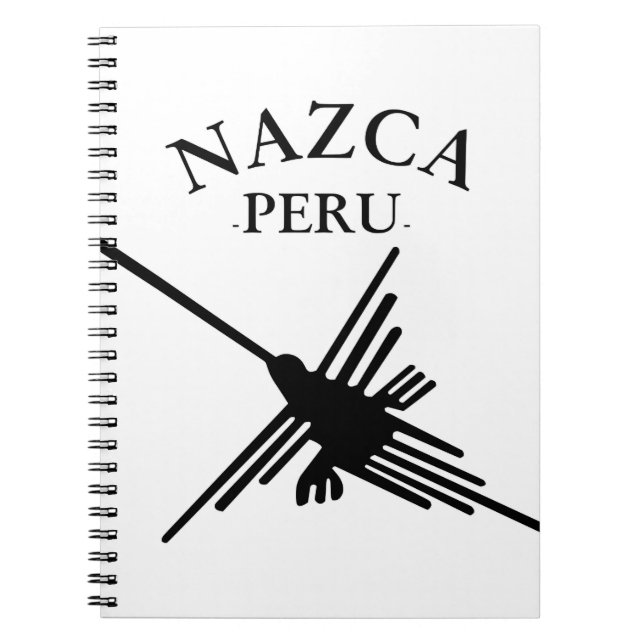 Carnet Nazca Pérou Colibri Avec Texte Courbé (Devant)