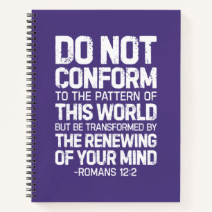 Carnet Ne Conforme Pas Au Motif, Romains 12:2