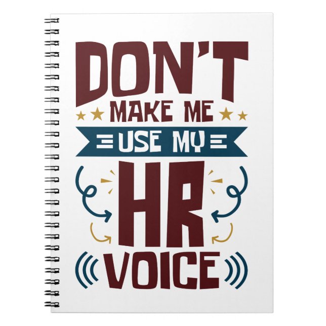 Carnet Ne pas me forcer à utiliser ma voix RH (Devant)