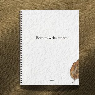 Carnet Né pour écrire des histoires – Cadeau minimaliste