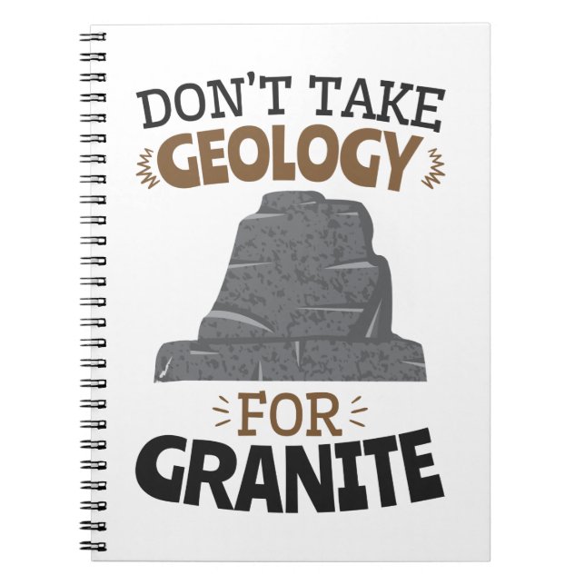 Carnet Ne prenez pas la géologie pour un géologue de Gran (Devant)
