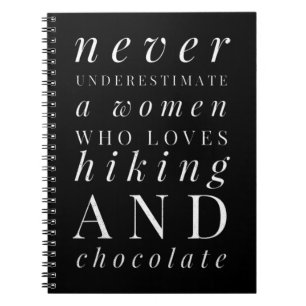 Carnet Ne sous-estimez jamais une femme qui aime le Rando