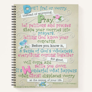 Carnet "Ne vous inquiétez pas" CustomSpiral Notebook/Pra