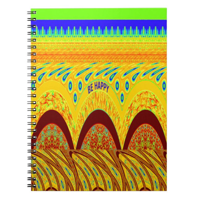 Carnet Ne vous inquiétez pas être heureux Art Design (Devant)