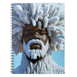 Carnet Neige Bruh hiver Noir roi Melanin Père Noël