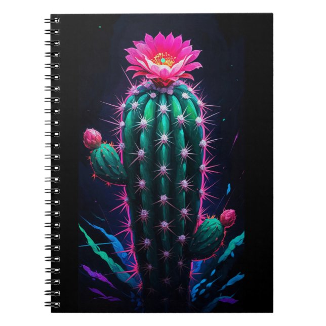 Carnet Neon Cactus Bloom (Devant)