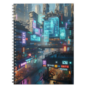 Carnet Neon Cyberpunk City - Conception Urbaine Futuriste