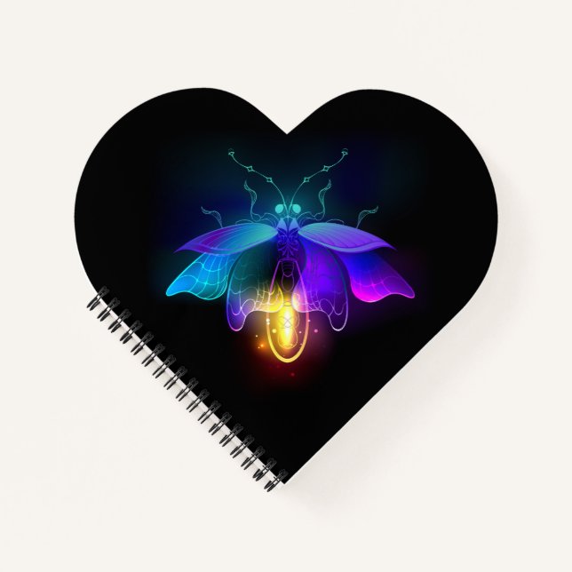 Carnet Neon Firefly sur noir (Devant)