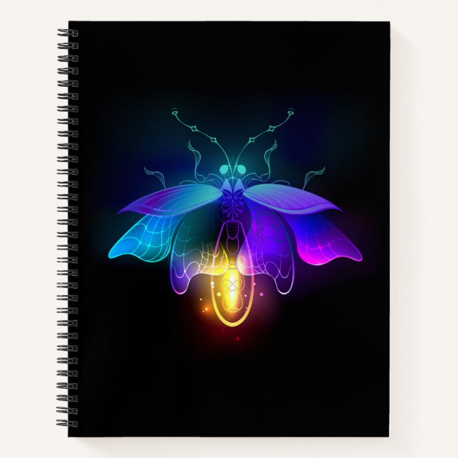 Carnet Neon Firefly sur noir (Devant)