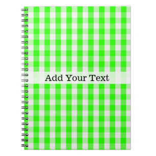 Carnet Neon Green En vichy Motif par Shirley Taylor