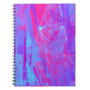 Carnet Neon Pink & Aqua Blue Abstract