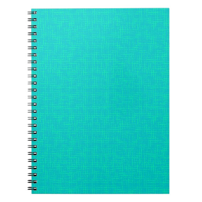 Carnet Néon turquoise texturé. (Devant)