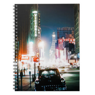 CARNET NEW YORK CITY TIMES CARRÉ 1950'S NEON NIGHT PHOTO