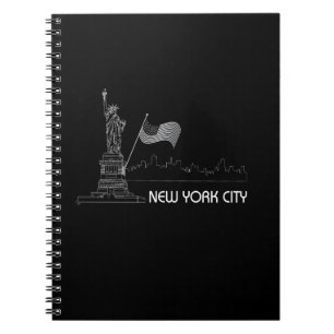 Carnet New York - Drapeau de la Statue de la Liberté USA