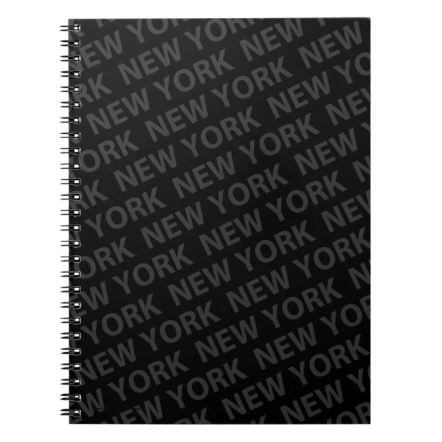 Carnet New York Motif gris foncé (Devant)