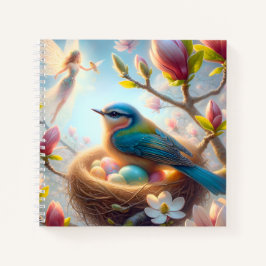 Carnet Nid de fée et d'oiseau bleu – Fantaisie de florais