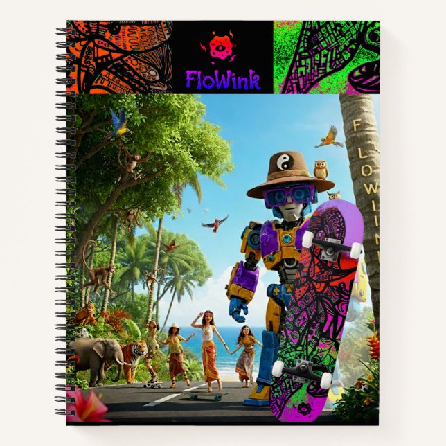 Carnet Ninja Boho Coloré  (Devant)
