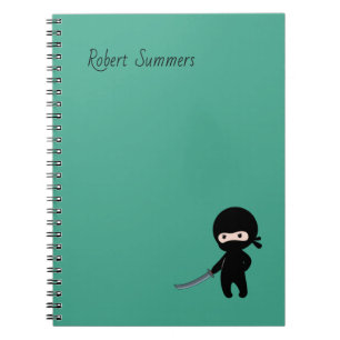 Carnet Ninja minuscule en colère Nom personnalisé sur Dar