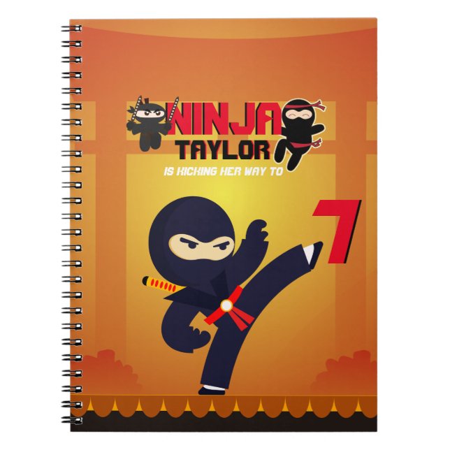 Carnet NINJA Star de cinéma Guerrier Karaté Karate Kids (Devant)