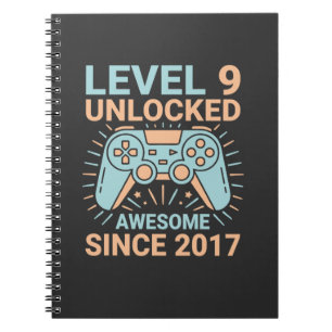 Carnet Niveau 9 Débloqué Incroyable Depuis 2017 Anniversa