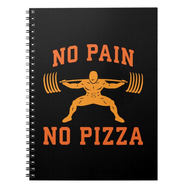 Carnet No Pain, No Pizza - Carbes - Amusant Entraînement  (Devant)