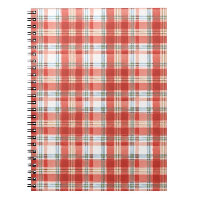 Carnet Noël Aquarelle Motif Rouge Russe (Devant)