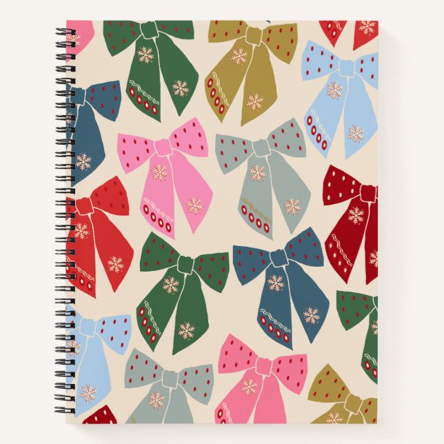 Carnet Noël Bows Coquette (Devant)