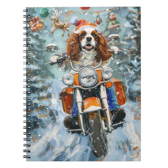 Carnet Noël Cavalier King Charles Spaniel (Devant)