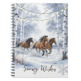 Carnet Noël Cheval Rustique