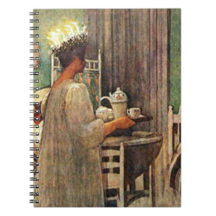 Carnet Noël de jour de Carl Larsson St Lucia en Suède