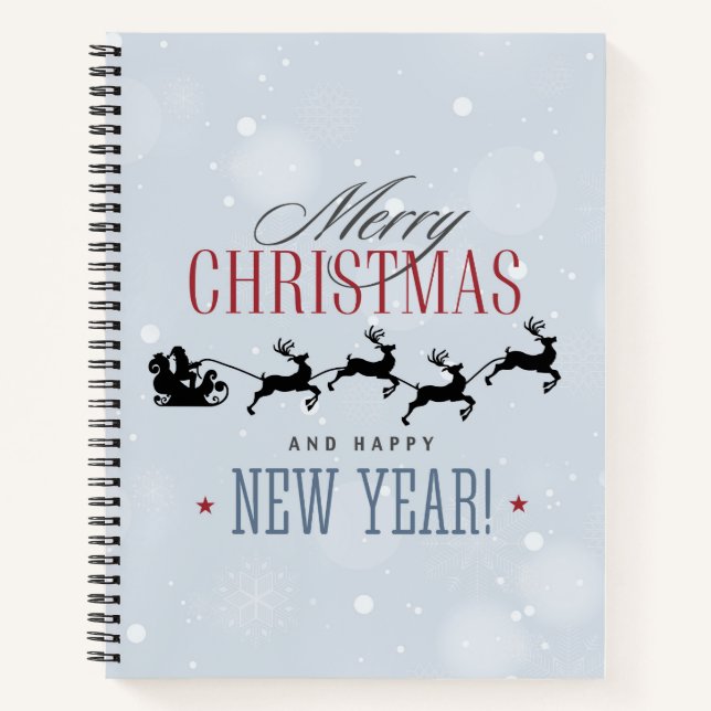 Carnet Noël de Santa and his Flying (Devant)