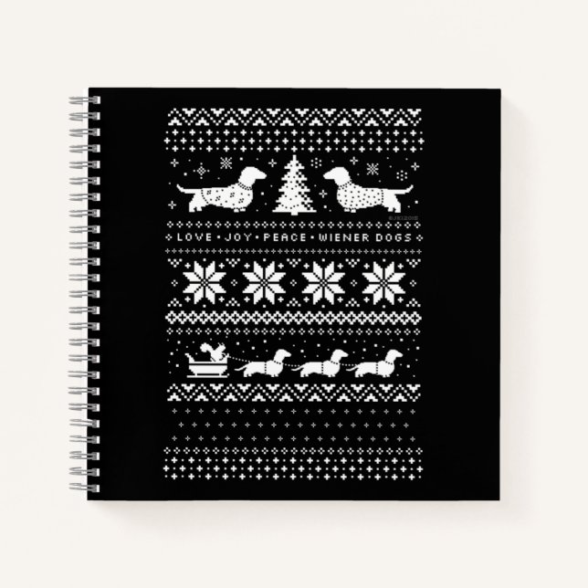 Carnet Noël des Dachshunds (Devant)