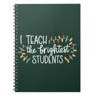 Carnet Noël enseignant J'enseigne aux étudiants les plus