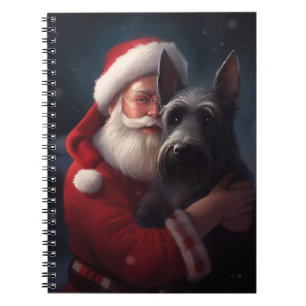 Carnet Noël festif écossais du Terrier Santa Claus