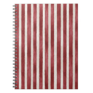 Carnet Noël rayures carreaux rouge blanc Cozy