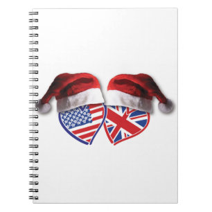 Carnet Noël Royaume-Uni USA Chauffages patriotiques