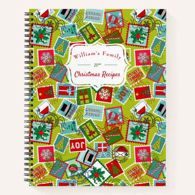 Carnet Noël Timbres l Recette Noël (Devant)
