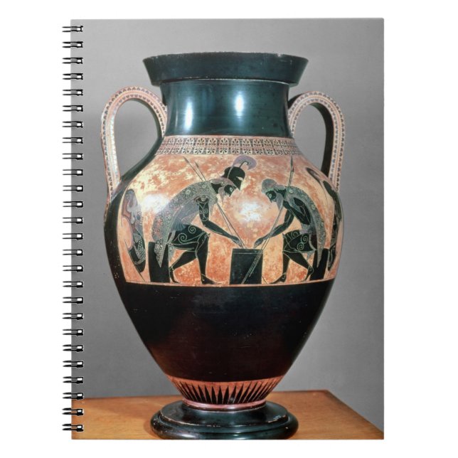 Carnet Noir-chiffre amphora dépeignant Ajax et Achille, (Devant)