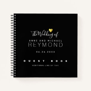 Carnet noir comme livre d'or Mariage