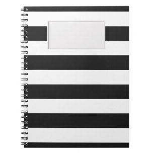 Carnet Noir de RAYURES sur toute couleur