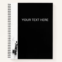 Carnet noir et blanc contemporain