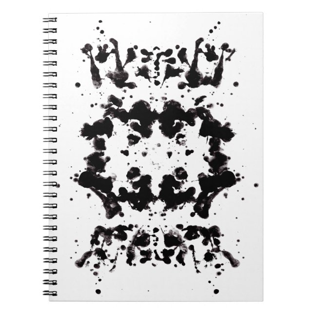 Carnet noir et blanc éclaboussé (Devant)
