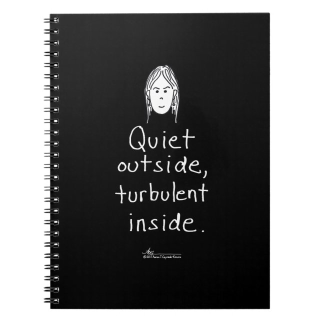 Carnet noir intérieur turbulent (Devant)