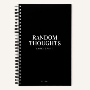 Carnet noir minimaliste