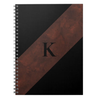 Carnet noir monogramme